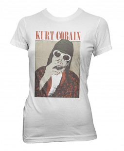 KURT COBAIN - CIGARETTE (COLOUR,T-Shirt, Girlie)