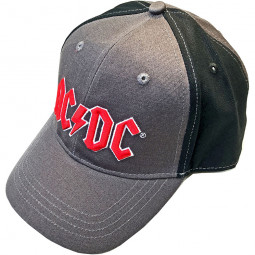 AC/DC Unisex Baseball Cap: Red Logo (1 Tone)