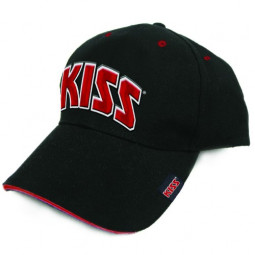 KISS - Unisex Baseball Cap: Red on White Logo (German Market)