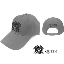 Queen - Unisex Baseball Cap: Black Classic Crest grey