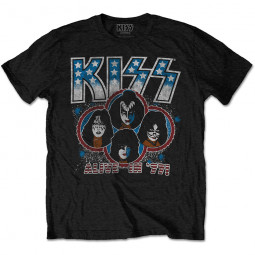 KISS - Unisex T-Shirt: Alive In '77 