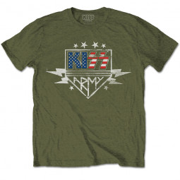 KISS - Unisex T-Shirt: Army Lightning