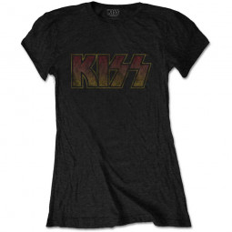 KISS - Ladies T-Shirt: Vintage Classic Logo
