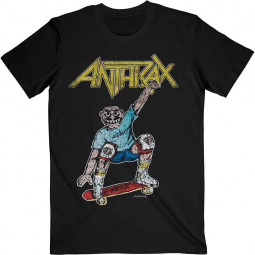 Anthrax - Unisex T-Shirt: Spreading Skater Notman Vintage (Back Print)