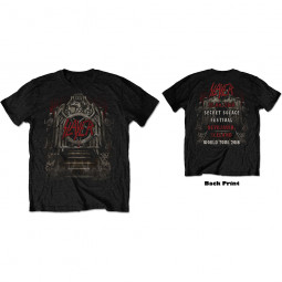 Slayer Unisex T-Shirt: Eagle Grave 21/06/18 Iceland Event (Back Print/Ex To