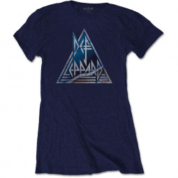 Def Leppard - Ladies T-Shirt: Triangle Logo