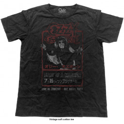 Ozzy Osbourne - Unisex Vintage T-Shirt: Japan Flyer