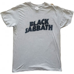 BLACK SABBATH - BLACK WAVY LOGO - TRIKO