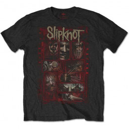 Slipknot - Unisex T-Shirt: Sketch Boxes (Back Print) 