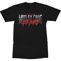 Motley Crue - Unisex T-Shirt: 40 Years (Back Print)
