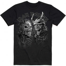 Iron Maiden - Unisex T-Shirt: Senjutsu Large Grayscale Heads