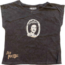 SEX PISTOLS - GOD SAVE THE QUEEN (WASH) (CROP TOP) (GIRLIE) - TRIKO