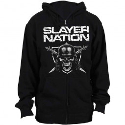 Slayer - Unisex Zipped Hoodie: Slayer Nation