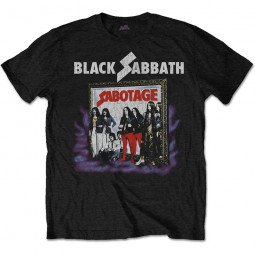 Black Sabbath - Unisex T-Shirt: Sabotage Vintage 