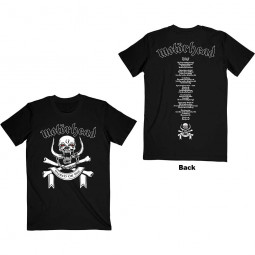 Motorhead - Unisex T-Shirt: March or Die Lyrics (Back Print) skladem