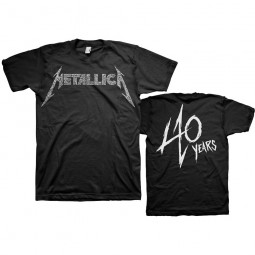 Metallica - Unisex T-Shirt: 40th Anniversary Songs Logo (Back Print)