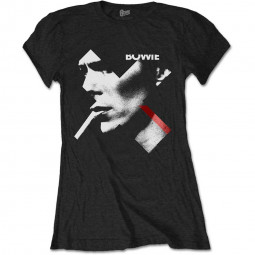 David Bowie - Ladies T-Shirt: X Smoke Red