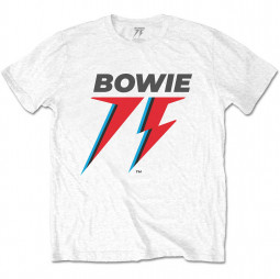 David Bowie - Unisex T-Shirt: 75th Logo white