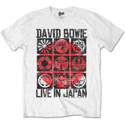 David Bowie - Unisex T-Shirt: Live in Japan white