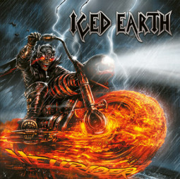ICED EARTH - HELLRIDER  (Red/Yellow/Black Splatter) - LP