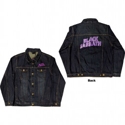 Black Sabbath - Unisex Denim Jacket: Wavy Logo (Back Print) - džíska