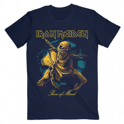 Iron Maiden - Unisex T-Shirt: Piece of Mind Gold Eddie