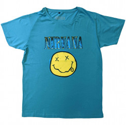 Nirvana - Unisex T-Shirt: Xerox Smiley - turquoise