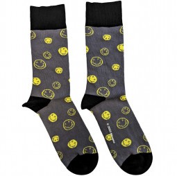 Nirvana Unisex Ankle Socks: Mixed Happy Faces - PONOŽKY