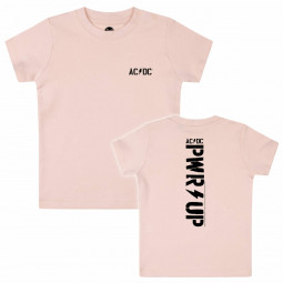 AC/DC (PWR UP) - Baby t-shirt - pale pink - black