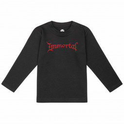 Immortal (Logo) - Baby longsleeve - black - red