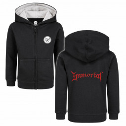 Immortal (Logo) - Kids zip-hoody - black - red - mikina