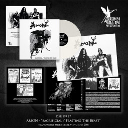 AMON - SACRIFICIAL / FEASTING THE BEAST (MILKY CLEAR VINYL) - LP