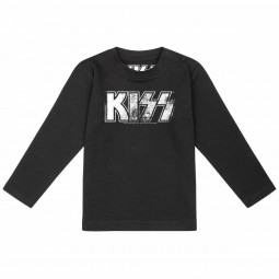 KISS (Distressed Logo) - Baby longsleeve - black - white