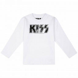 KISS (Distressed Logo) - Baby longsleeve - white - black