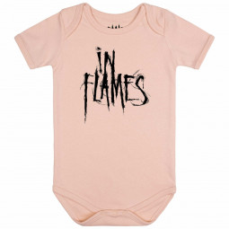 In Flames (Logo) - Baby Body - hellrosa - schwarz