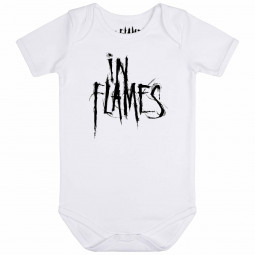In Flames (Logo) - Baby Body - weiß - schwarz