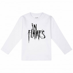 In Flames (Logo) - Baby Longsleeve - weiß - schwarz