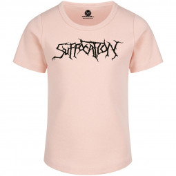 Suffocation (Logo) - Girly shirt - pale pink - black