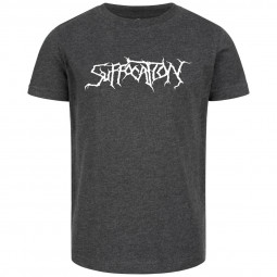 Suffocation (Logo) - Kids t-shirt - charcoal - white