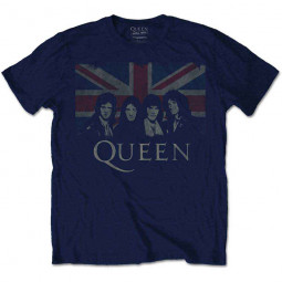 QUEEN - VINTAGE UNION JACK (NAVY BLUE) - TRIKO