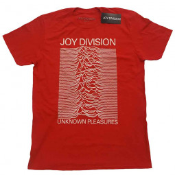 JOY DIVISION - UNKNOWN PLEASURES (WHITE ON RED) - TRIKO