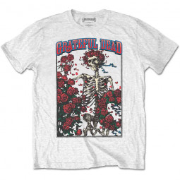 GRATEFUL DEAD - BERTHA & LOGO (WHITE) - TRIKO