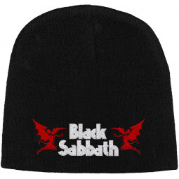 BLACK SABBATH - LOGO & DEVIL (RED) (BEANIE) - ČEPICE