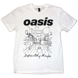 OASIS - DEFINITELY MAYBE (WHITE) (LINE DRAWING) - TRIKO