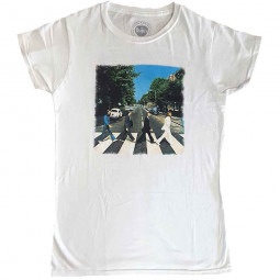 BEATLES - VINTAGE ABBEY ROAD (BACK PRINT) (WHITE) (GIRLIE) - TRIKO