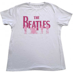 BEATLES - BAND SILHOUETTES (HI-BUILD) (WHITE) - TRIKO