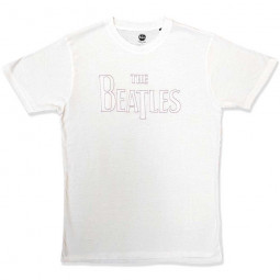 BEATLES - DROP T LOGO EMBROIDERED (WHITE) (EMBELLISHED) - TRIKO