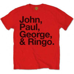 BEATLES - JOHN, PAUL, GEORGE & RINGO (RED) - TRIKO