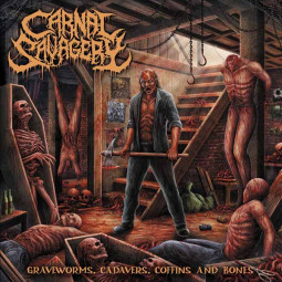 CARNAL SAVAGERY - GRAVEWORMS, CADAVERS, COFFINS AND BONES - LP