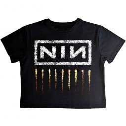 NINE INCH NAILS - DOWNWARD SPIRAL (CROP TOP) (GIRLIE) - TRIKO